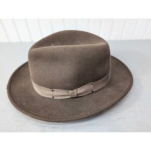Bailey Of Hollywood Hat Fedora Curtis LiteFelt Wool Men's L USA Packable Brown